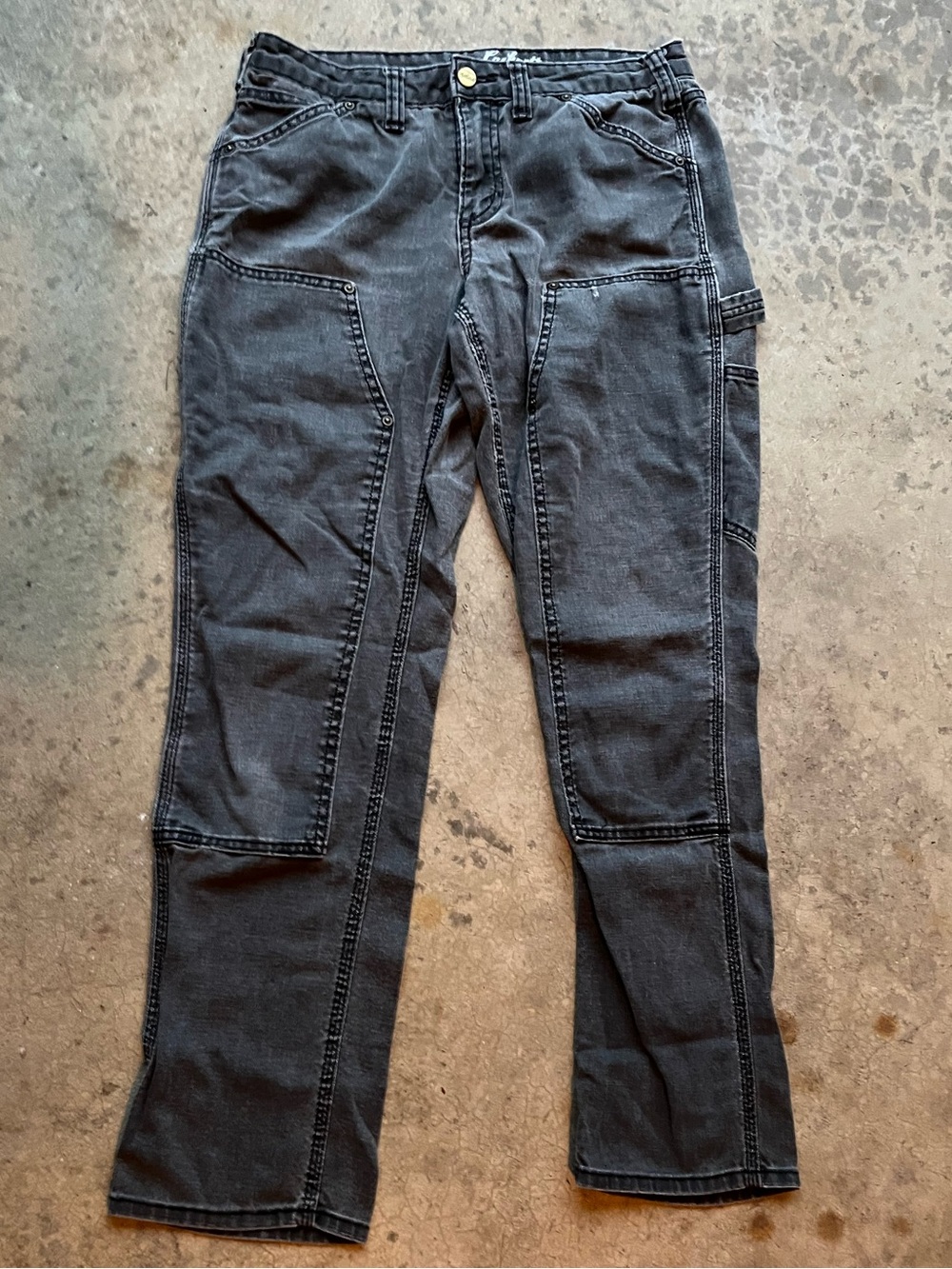 Carhartt Women's Black Straight-Leg Utility Jeans